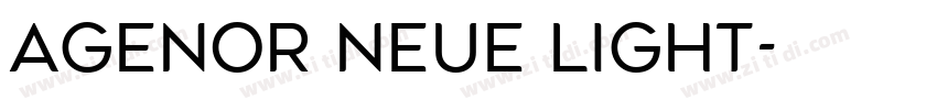 Agenor Neue Light字体转换
